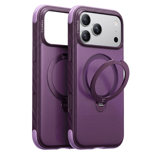 Θήκη MagSafe για Apple iPhone 18 Pro / 17 Pro, Torras, Ostand Q3 Rugged, Μωβ