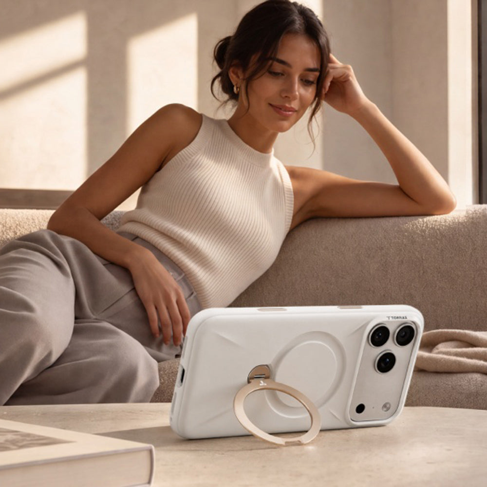 Θήκη MagSafe για Apple iPhone 18 Pro / 17 Pro, Torras, QPRO Σιλικόνη, Λευκό