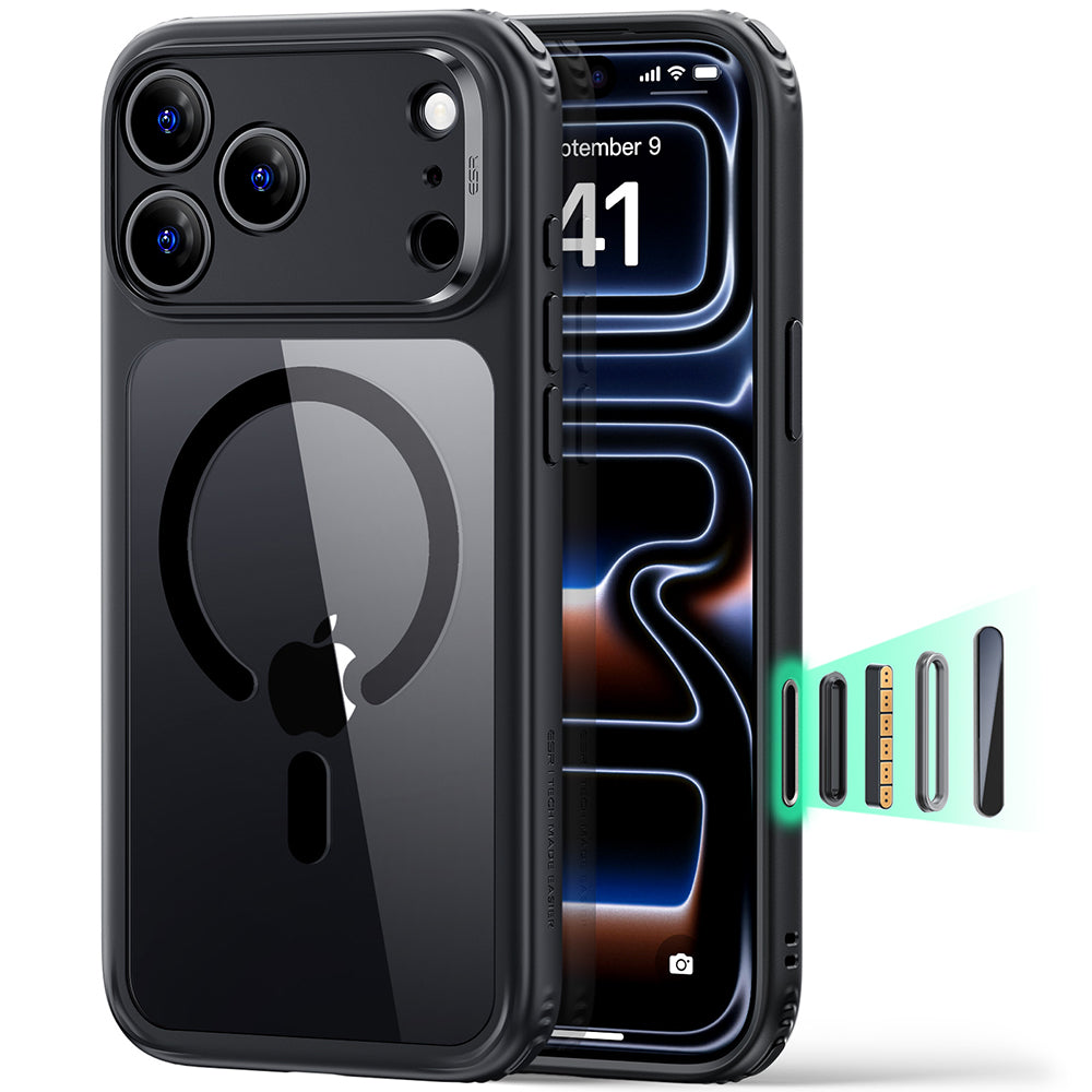 Θήκη MagSafe για Apple iPhone 18 Pro, ESR, Classic Hybrid, Μαύρη Διαφανής