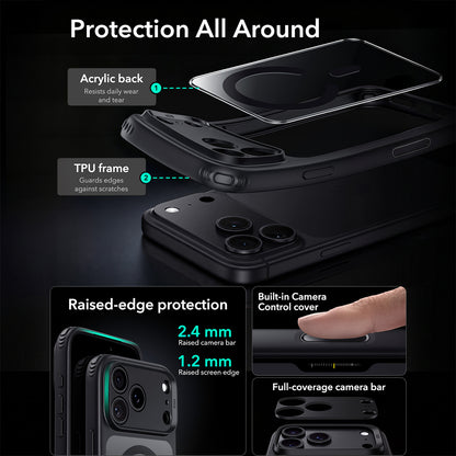 Θήκη MagSafe για Apple iPhone 18 Pro, ESR, Classic Hybrid, Μαύρη Διαφανής