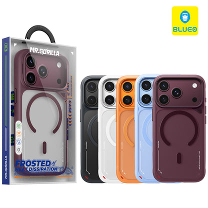 Θήκη MagSafe για Apple iPhone 18 Pro Max / 17 Pro Max, Blueo, Heat Dissipation Stand, Σατινέ Μπλε