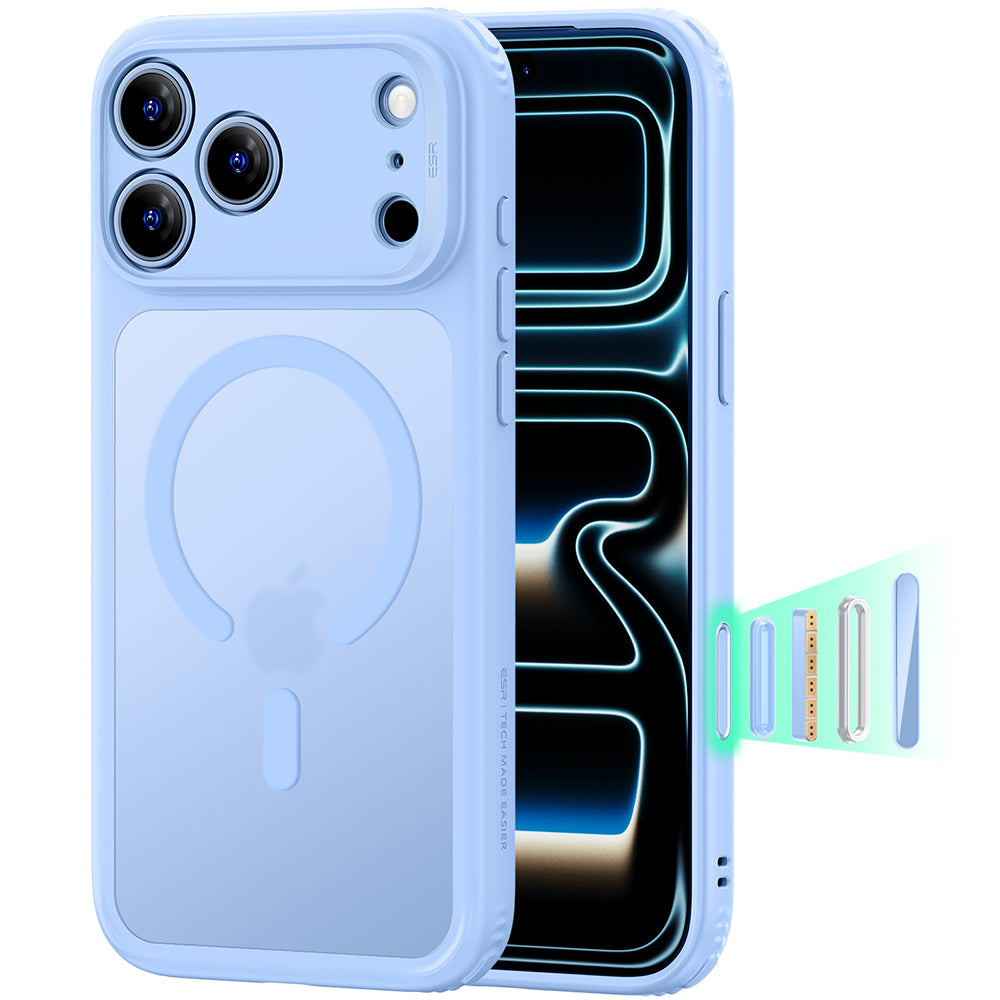 Θήκη MagSafe για Apple iPhone 18 Pro Max / 17 Pro Max, ESR, Classic Hybrid, Μπλε Σατινέ
