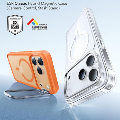 Θήκη MagSafe για Apple iPhone 18 Pro Max / 17 Pro Max, ESR, Classic Hybrid Kickstand, Πορτοκαλί Σατινέ