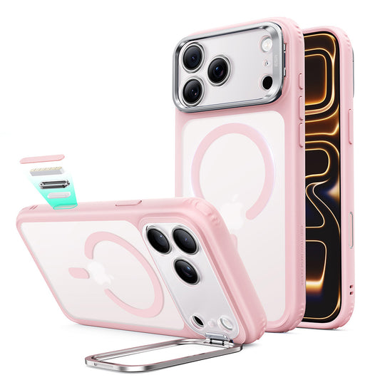 Θήκη MagSafe για Apple iPhone 18 Pro Max / 17 Pro Max, ESR, Classic Hybrid Kickstand, Ροζ Σατινέ