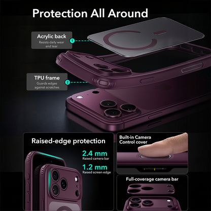 Θήκη MagSafe για Apple iPhone 18 Pro Max / 17 Pro Max, ESR, Classic Hybrid, Σκούρο Βυσσινί Ματ