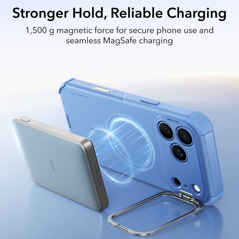 Θήκη MagSafe για Apple iPhone 18 Pro Max / 17 Pro Max, ESR, Cyber Armor Kickstand, Μπλε