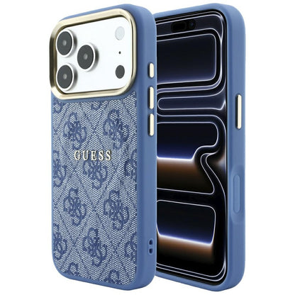 Θήκη MagSafe για Apple iPhone 18 Pro Max / 17 Pro Max, Guess, 4G Embossed Classic, Μπλε