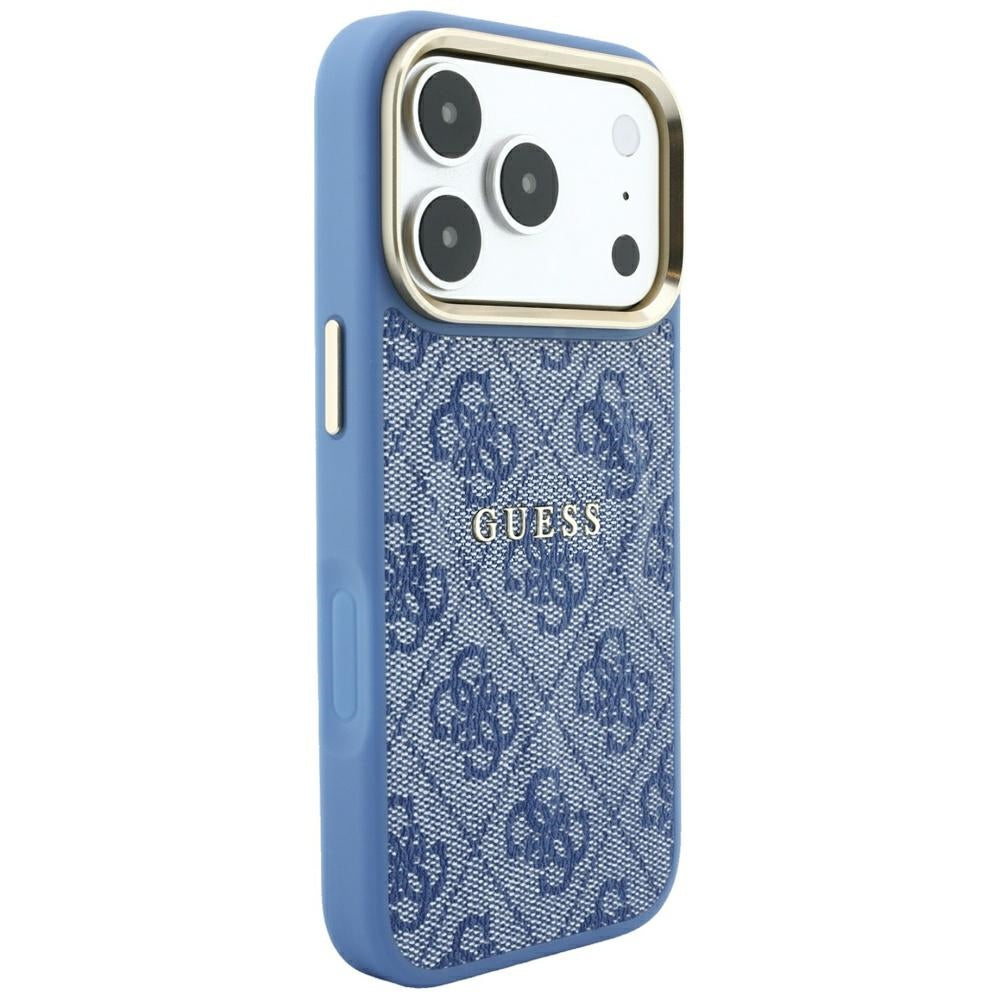Θήκη MagSafe για Apple iPhone 18 Pro Max / 17 Pro Max, Guess, 4G Embossed Classic, Μπλε