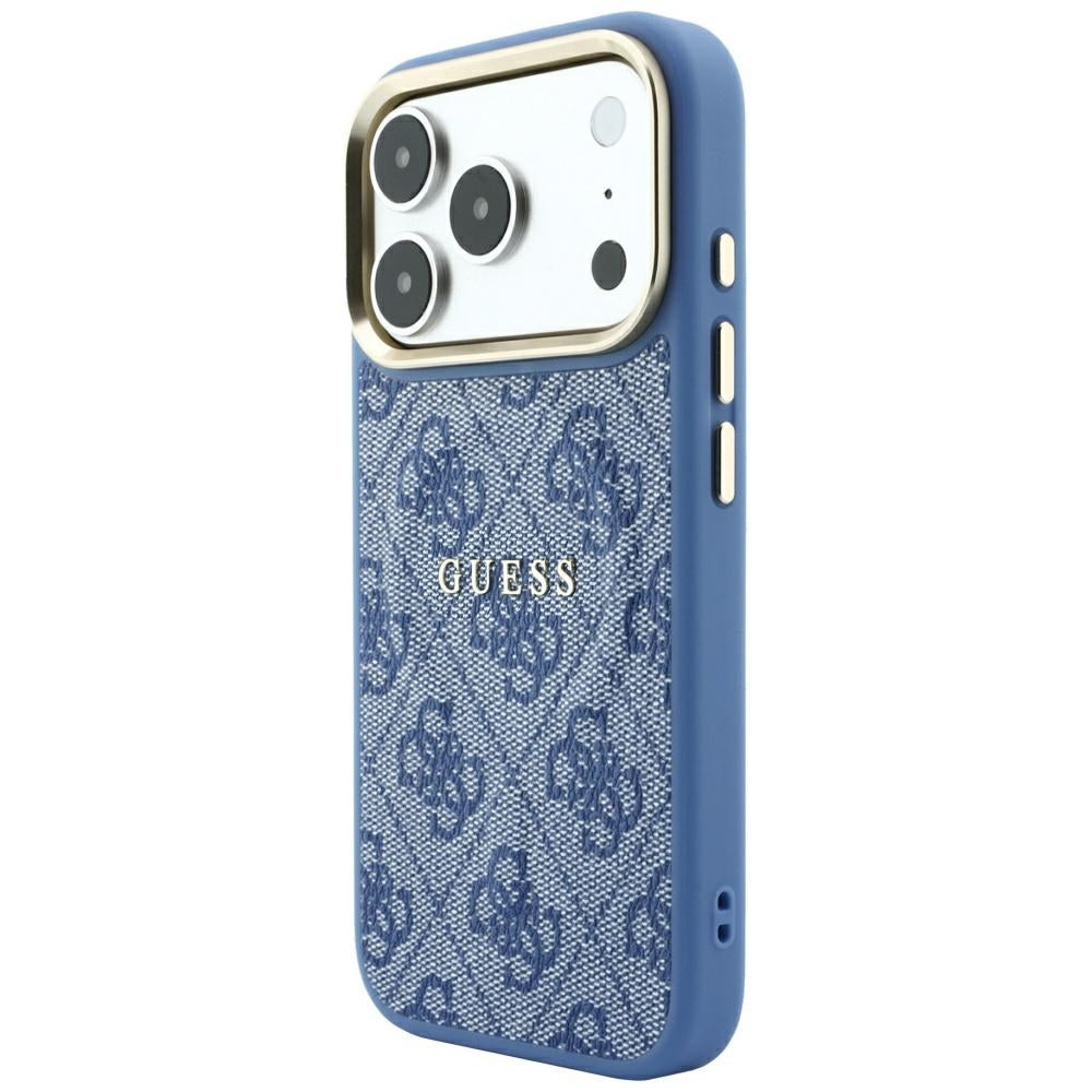 Θήκη MagSafe για Apple iPhone 18 Pro Max / 17 Pro Max, Guess, 4G Embossed Classic, Μπλε