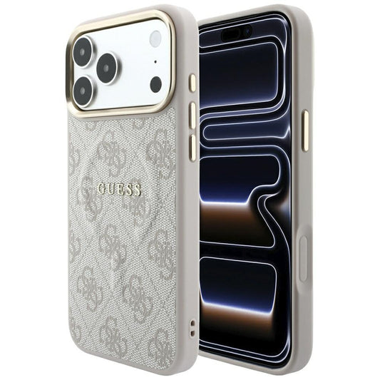 Θήκη MagSafe για Apple iPhone 18 Pro Max / 17 Pro Max, Guess, 4G Embossed Classic, Ροζ