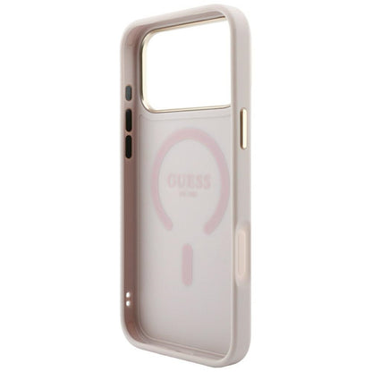 MagSafe Case for Apple iPhone 18 Pro Max / 17 Pro Max, Guess, 4G Embossed Classic, Pink