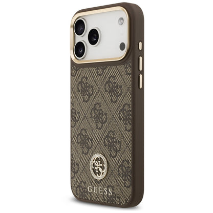 Θήκη MagSafe για Apple iPhone 18 Pro Max / 17 Pro Max, Guess, 4G Strass Logo, Καφέ