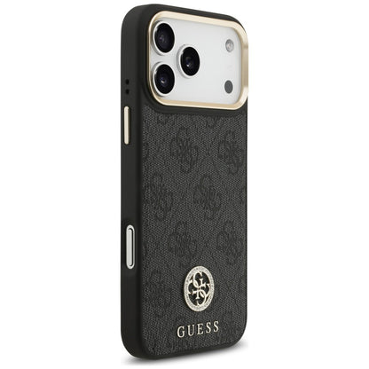 MagSafe Case for Apple iPhone 18 Pro Max / 17 Pro Max, Guess, 4G Strass Logo, Black