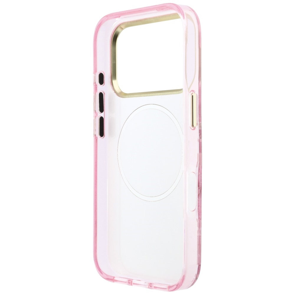 MagSafe Case for Apple iPhone 18 Pro Max / 17 Pro Max, Guess, IML Glitter Blossom Roses, Pink