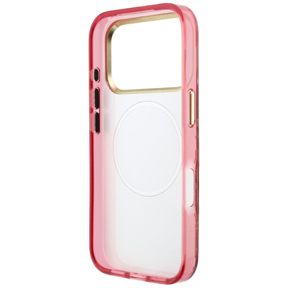 Θήκη MagSafe για Apple iPhone 18 Pro Max / 17 Pro Max, Guess, IML Glitter Blossom Roses, Βυσσινί