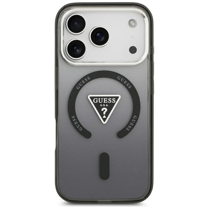 MagSafe Case for Apple iPhone 18 Pro Max / 17 Pro Max, Guess, IML Gradient Triangle Logo, Black