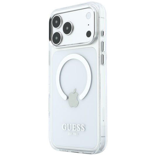 Θήκη MagSafe για Apple iPhone 18 Pro Max / 17 Pro Max, Guess, Μεταλλικό Περίγραμμα, Ασημί