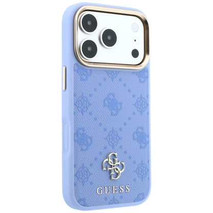MagSafe Case for Apple iPhone 18 Pro Max / 17 Pro Max, Guess, Peony 4G Small Logo, Blue