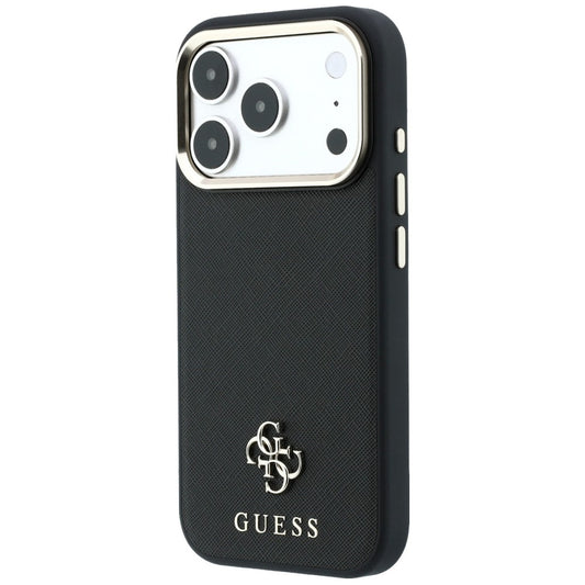 Θήκη MagSafe για Apple iPhone 18 Pro Max / 17 Pro Max, Guess, Saffiano Small 4G Classic, Μαύρο