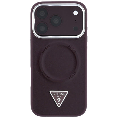 Θήκη MagSafe για Apple iPhone 18 Pro Max / 17 Pro Max, Guess, Triangle Logo, Μπορντό