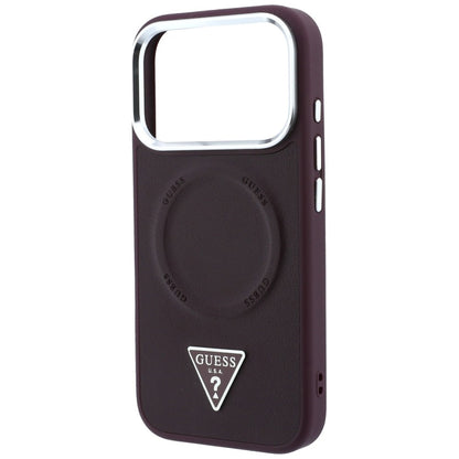 Θήκη MagSafe για Apple iPhone 18 Pro Max / 17 Pro Max, Guess, Triangle Logo, Μπορντό