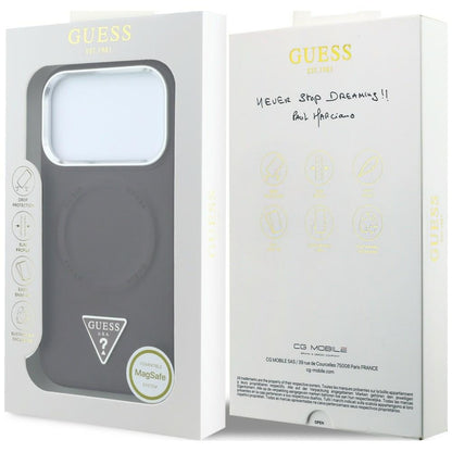 Θήκη MagSafe για Apple iPhone 18 Pro Max / 17 Pro Max, Guess, Triangle Logo, Μπορντό