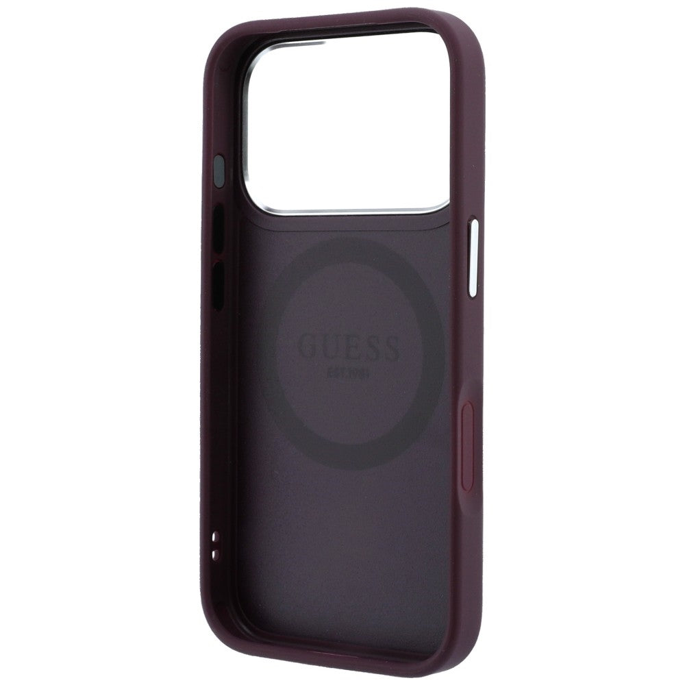 Θήκη MagSafe για Apple iPhone 18 Pro Max / 17 Pro Max, Guess, Triangle Logo, Μπορντό