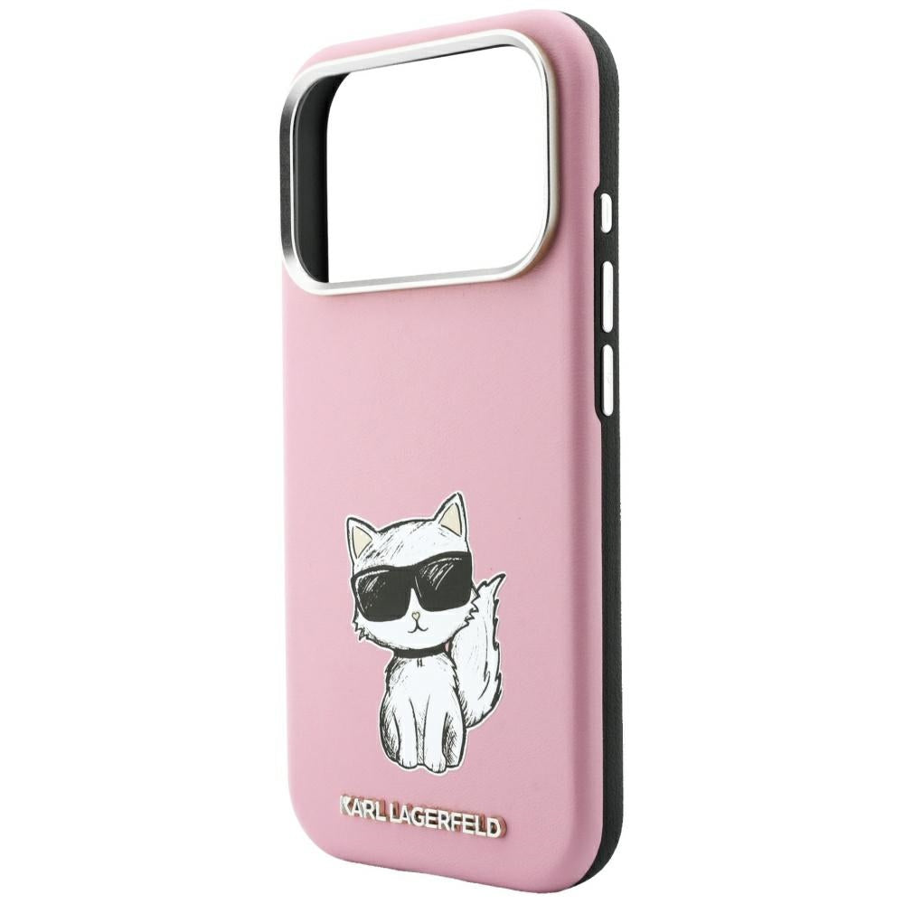 MagSafe Case for Apple iPhone 18 Pro Max / 17 Pro Max, Karl Lagerfeld, Choupette Sketch, Pink