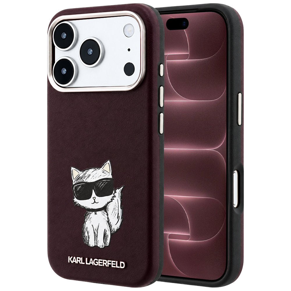 Θήκη MagSafe για Apple iPhone 18 Pro Max / 17 Pro Max, Karl Lagerfeld, Choupette Sketch, Βυσσινί