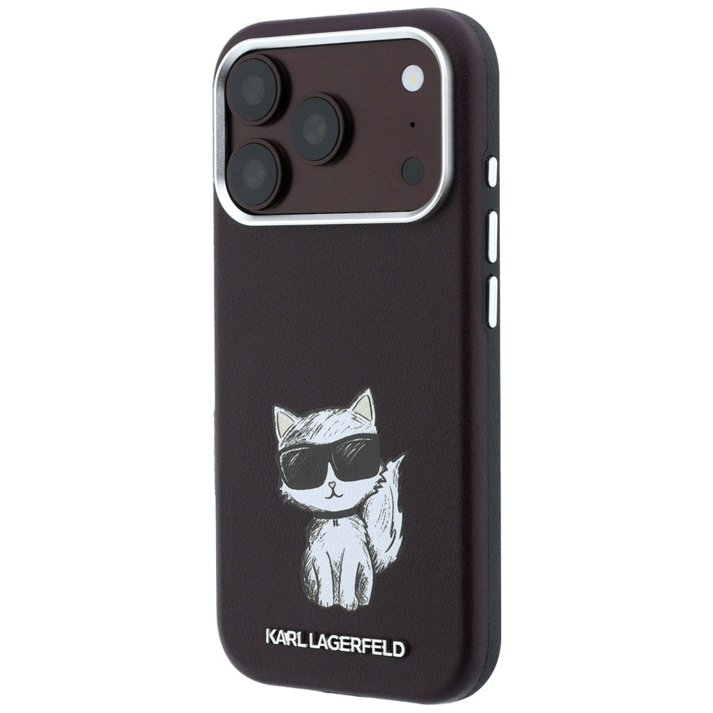 Θήκη MagSafe για Apple iPhone 18 Pro Max / 17 Pro Max, Karl Lagerfeld, Choupette Sketch, Βυσσινί