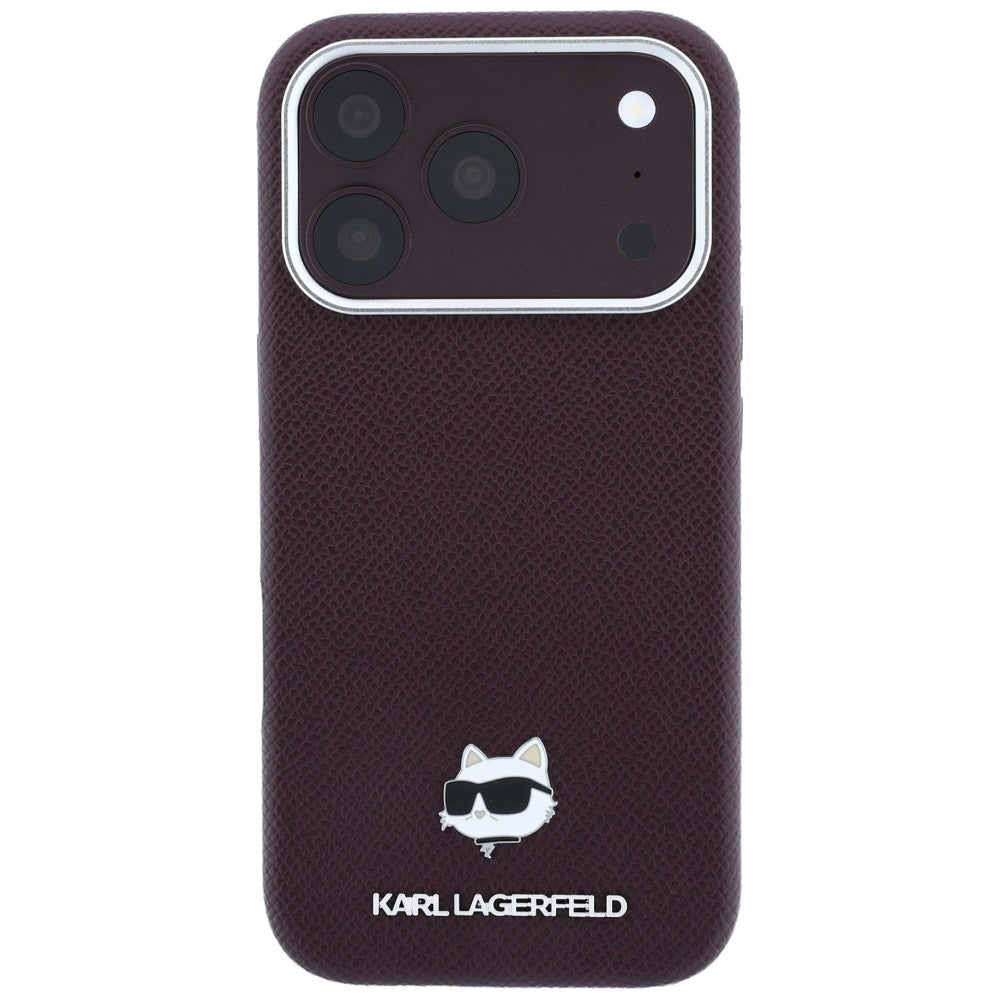 Θήκη MagSafe για Apple iPhone 18 Pro Max / 17 Pro Max, Karl Lagerfeld, Grained Choupette Head, Βυσσινί