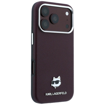 Θήκη MagSafe για Apple iPhone 18 Pro Max / 17 Pro Max, Karl Lagerfeld, Grained Choupette Head, Βυσσινί