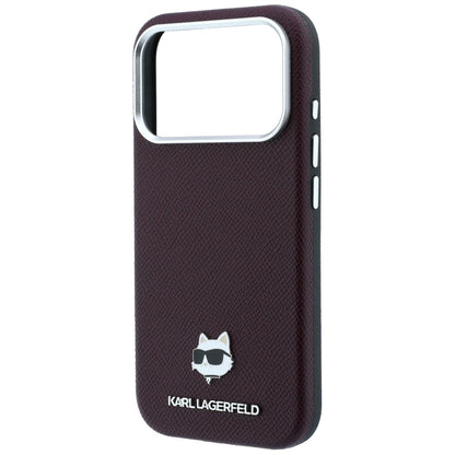 Θήκη MagSafe για Apple iPhone 18 Pro Max / 17 Pro Max, Karl Lagerfeld, Grained Choupette Head, Βυσσινί