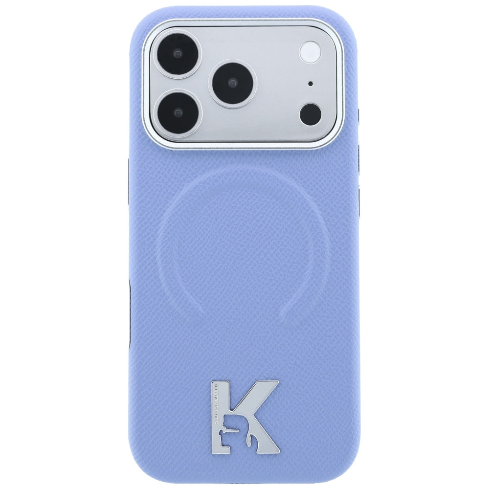Θήκη MagSafe για Apple iPhone 18 Pro Max / 17 Pro Max, Karl Lagerfeld, Grained Embossed Ring, Μπλε