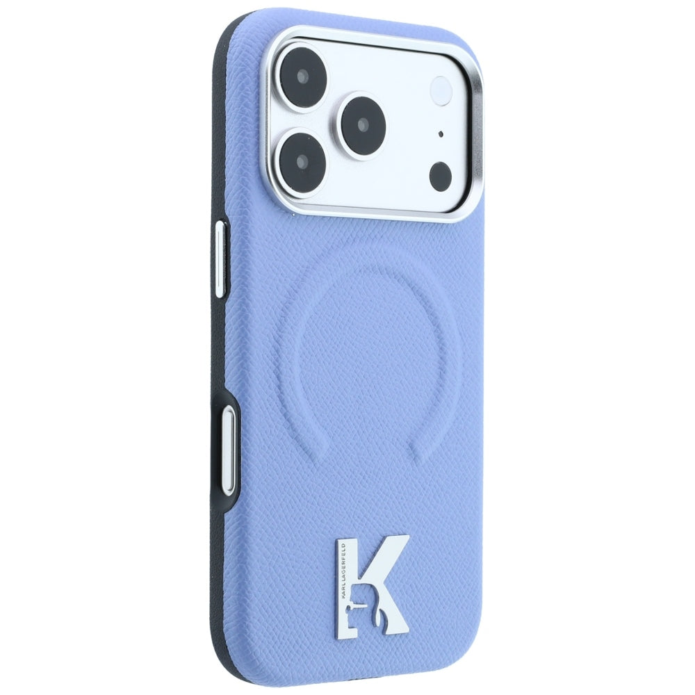 Θήκη MagSafe για Apple iPhone 18 Pro Max / 17 Pro Max, Karl Lagerfeld, Grained Embossed Ring, Μπλε