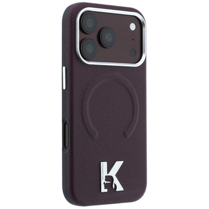 Θήκη MagSafe για Apple iPhone 18 Pro Max / 17 Pro Max, Karl Lagerfeld, Grained Embossed Ring, Βυσσινί