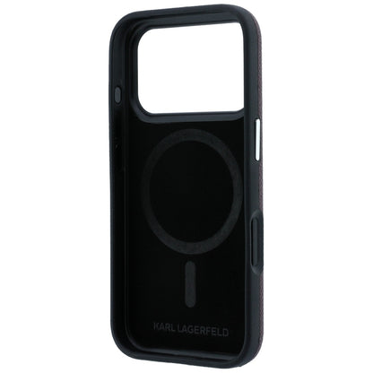 Θήκη MagSafe για Apple iPhone 18 Pro Max / 17 Pro Max, Karl Lagerfeld, Grained Embossed Ring, Βυσσινί
