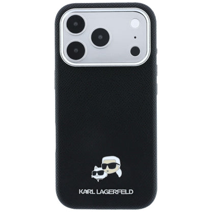 Θήκη MagSafe για Apple iPhone 18 Pro Max / 17 Pro Max, Karl Lagerfeld, Grained KC Heads, Μαύρο