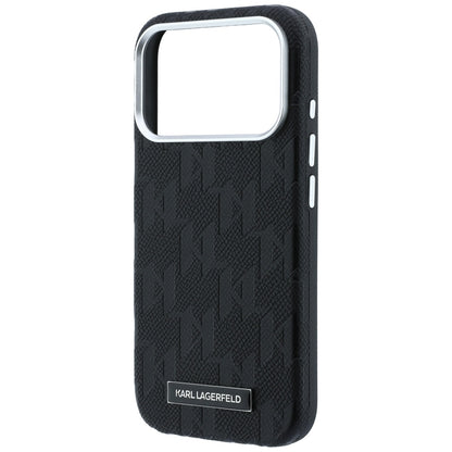 Θήκη MagSafe για Apple iPhone 18 Pro Max / 17 Pro Max, Karl Lagerfeld, Grained Mono Resin Logo, Μαύρο