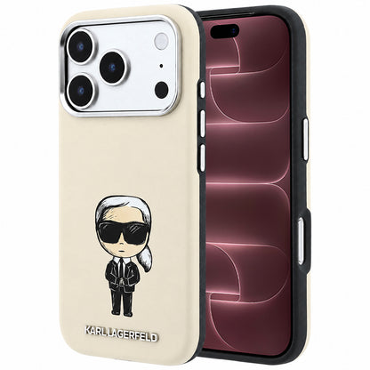 Θήκη MagSafe για Apple iPhone 18 Pro Max / 17 Pro Max, Karl Lagerfeld, Ikonik Sketch, Μπεζ