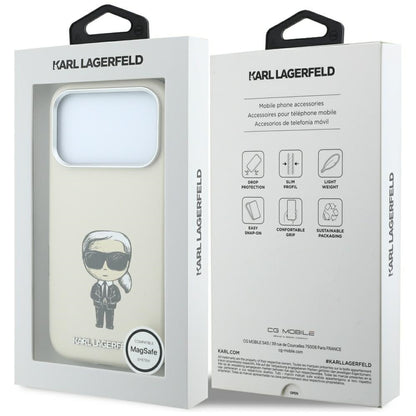 Θήκη MagSafe για Apple iPhone 18 Pro Max / 17 Pro Max, Karl Lagerfeld, Ikonik Sketch, Μπεζ