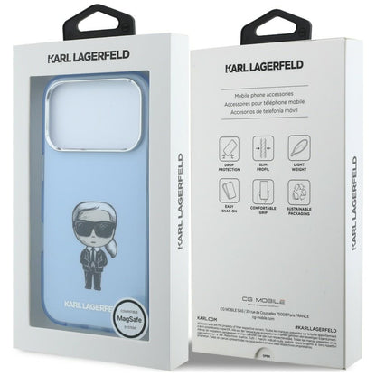 Θήκη MagSafe για Apple iPhone 18 Pro Max / 17 Pro Max, Karl Lagerfeld, IML Ikonik Sketch Print, Μπλε