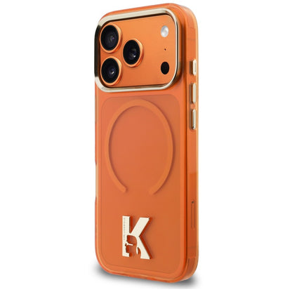 MagSafe Case for Apple iPhone 18 Pro Max / 17 Pro Max, Karl Lagerfeld, IML Karl Head Logo, Orange