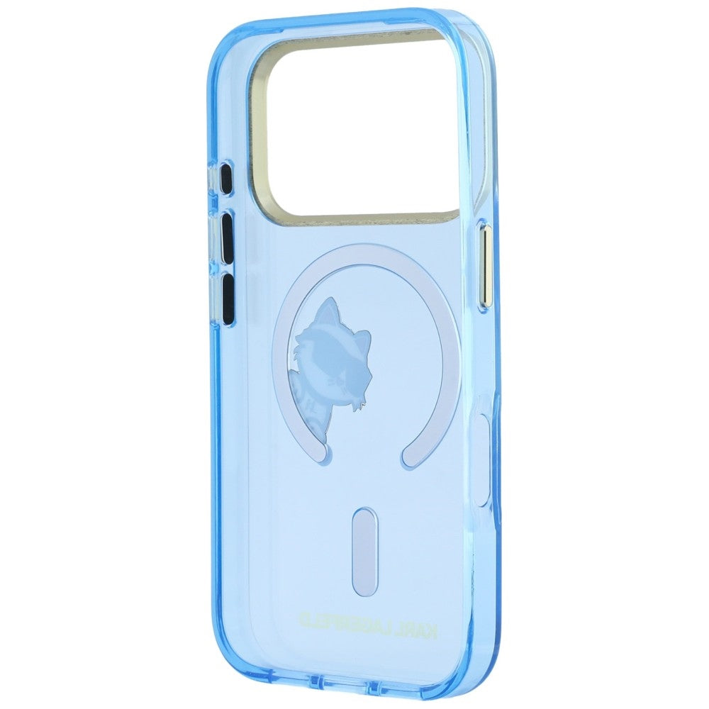 Θήκη MagSafe για Apple iPhone 18 Pro Max / 17 Pro Max, Karl Lagerfeld, IML Peekaboo Print and Metal Frame, Μπλε