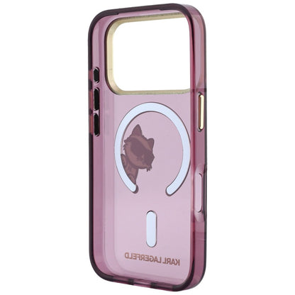 Θήκη MagSafe για Apple iPhone 18 Pro Max / 17 Pro Max, Karl Lagerfeld, IML Peekaboo Print και Μεταλλικό Πλαίσιο, Βυσσινί