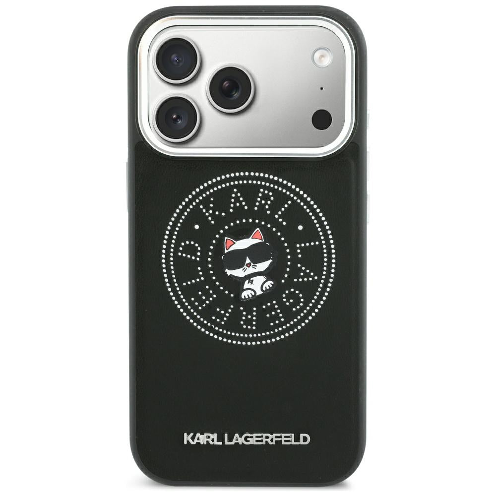 MagSafe Case for Apple iPhone 18 Pro Max / 17 Pro Max, Karl Lagerfeld, Point and Choupette Sketch, Black