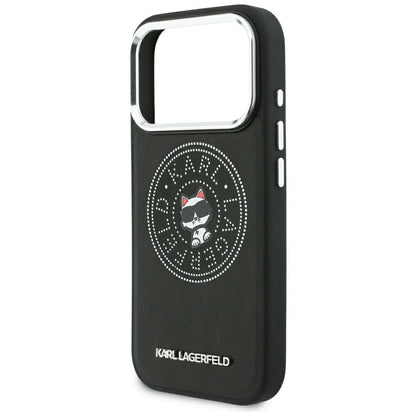 MagSafe Case for Apple iPhone 18 Pro Max / 17 Pro Max, Karl Lagerfeld, Point and Choupette Sketch, Black