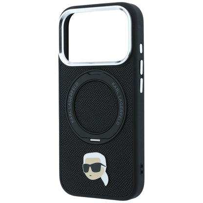 Θήκη MagSafe για Apple iPhone 18 Pro Max / 17 Pro Max, Karl Lagerfeld, Ring Stand 360 Karl Pin, Μαύρη