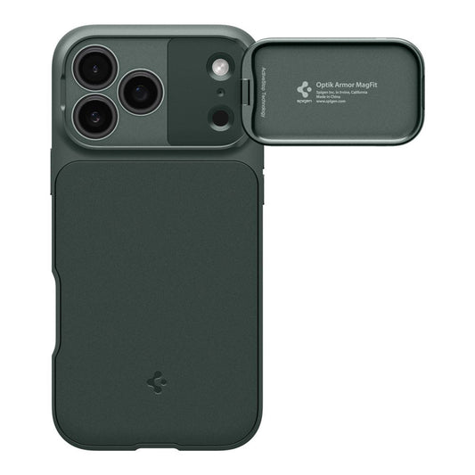 Θήκη MagSafe για Apple iPhone 18 Pro Max / 17 Pro Max, Spigen, Optik Armor, Πράσινο ACS09901