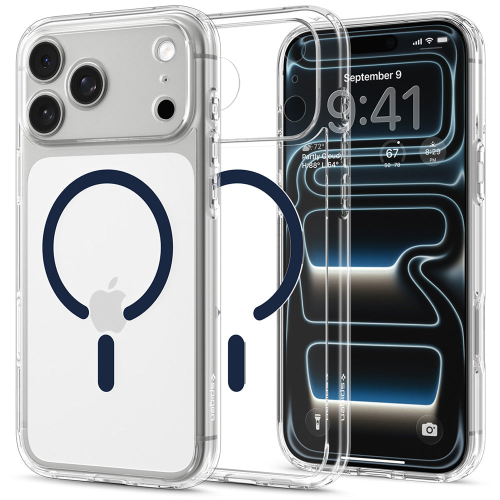 Θήκη MagSafe για Apple iPhone 18 Pro Max / 17 Pro Max, Spigen, Ultra Hybrid, Διαφανής Μπλε ACS12121